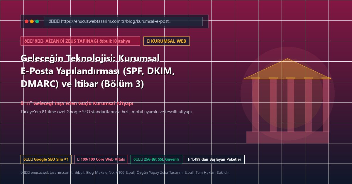 Geleceğin Teknolojisi: Kurumsal E-Posta Yapılandırması (SPF, DKIM, DMARC) ve İtibar (Bölüm 3)