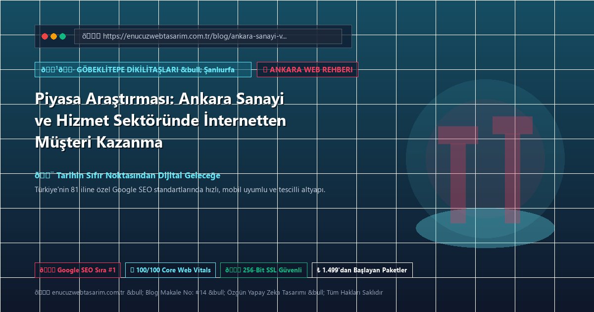 Piyasa Araştırması: Ankara Sanayi ve Hizmet Sektöründe İnternetten Müşteri Kazanma