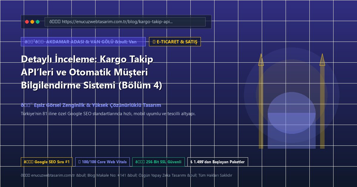 Detaylı İnceleme: Kargo Takip API’leri ve Otomatik Müşteri Bilgilendirme Sistemi (Bölüm 4)