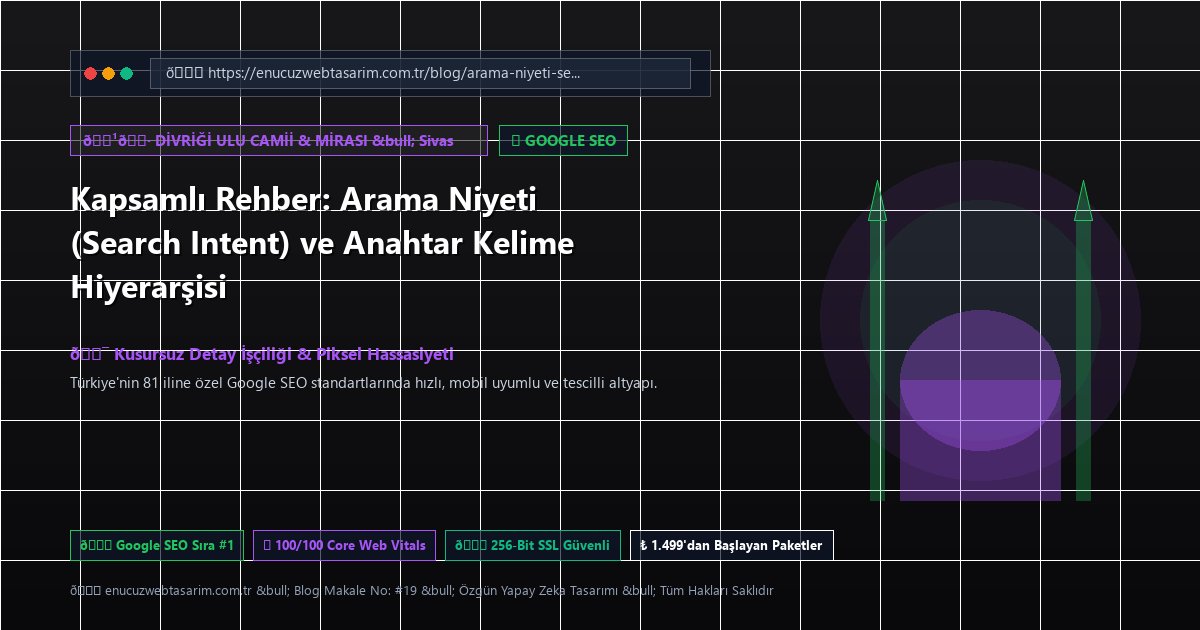 Kapsamlı Rehber: Arama Niyeti (Search Intent) ve Anahtar Kelime Hiyerarşisi