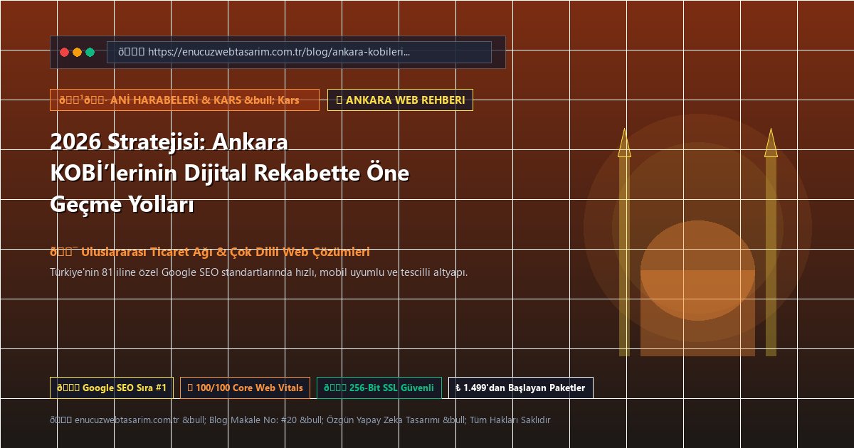 2026 Stratejisi: Ankara KOBİ’lerinin Dijital Rekabette Öne Geçme Yolları
