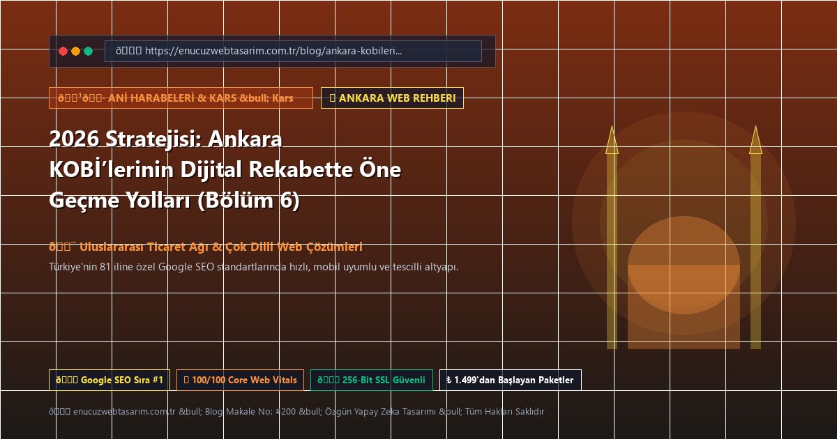 2026 Stratejisi: Ankara KOBİ’lerinin Dijital Rekabette Öne Geçme Yolları (Bölüm 6)