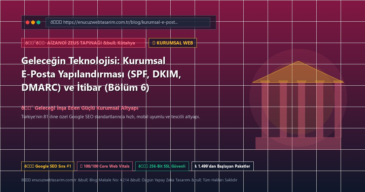 Geleceğin Teknolojisi: Kurumsal E-Posta Yapılandırması (SPF, DKIM, DMARC) ve İtibar (Bölüm 6)