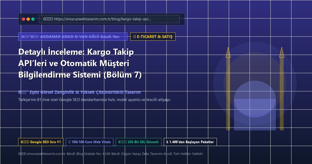 Detaylı İnceleme: Kargo Takip API’leri ve Otomatik Müşteri Bilgilendirme Sistemi (Bölüm 7)