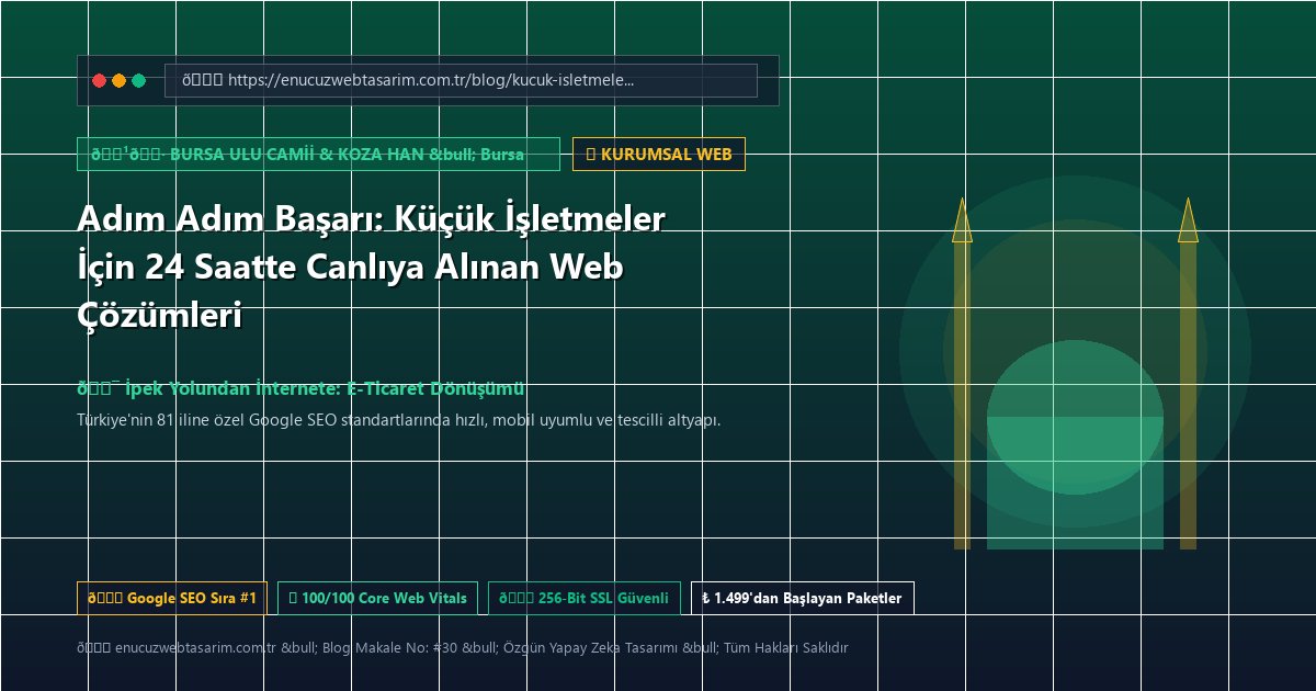 Adım Adım Başarı: Küçük İşletmeler İçin 24 Saatte Canlıya Alınan Web Çözümleri