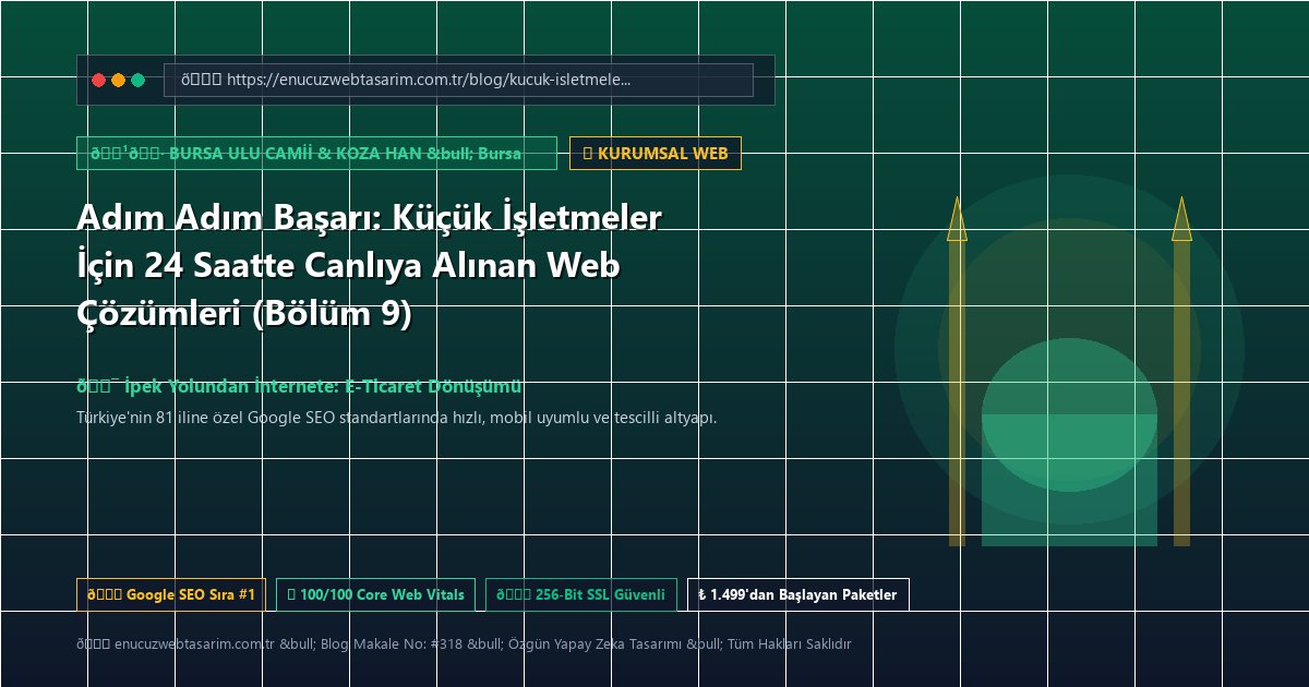 Adım Adım Başarı: Küçük İşletmeler İçin 24 Saatte Canlıya Alınan Web Çözümleri (Bölüm 9)