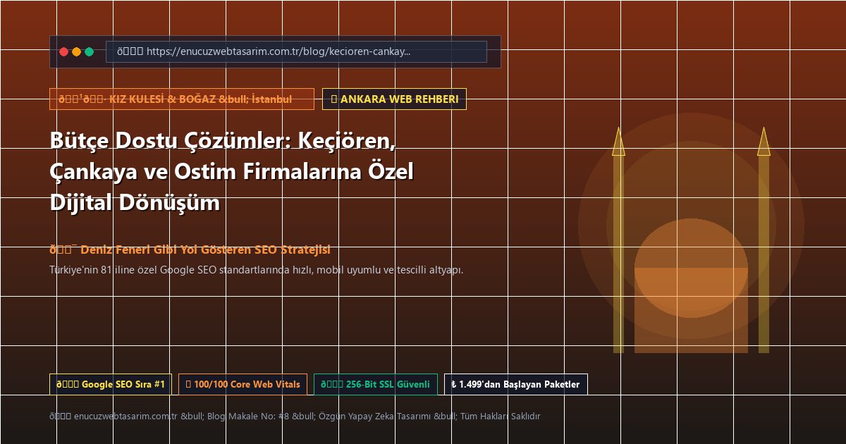Bütçe Dostu Çözümler: Keçiören, Çankaya ve Ostim Firmalarına Özel Dijital Dönüşüm
