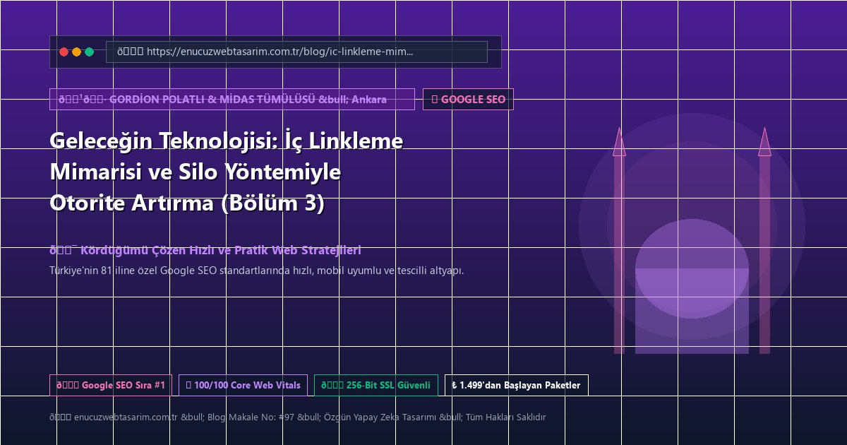 Geleceğin Teknolojisi: İç Linkleme Mimarisi ve Silo Yöntemiyle Otorite Artırma (Bölüm 3)